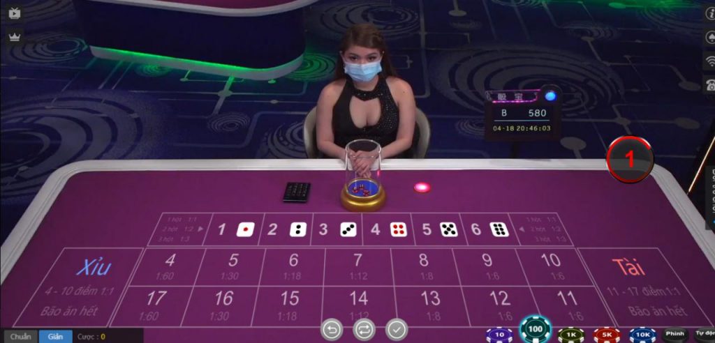 Sảnh chơi game tài xỉu sicbo tại Kubet777