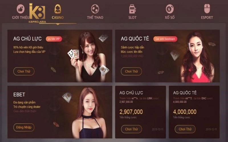 K8pro là một nhà cái có quy mô lớn tầm cỡ thế giới