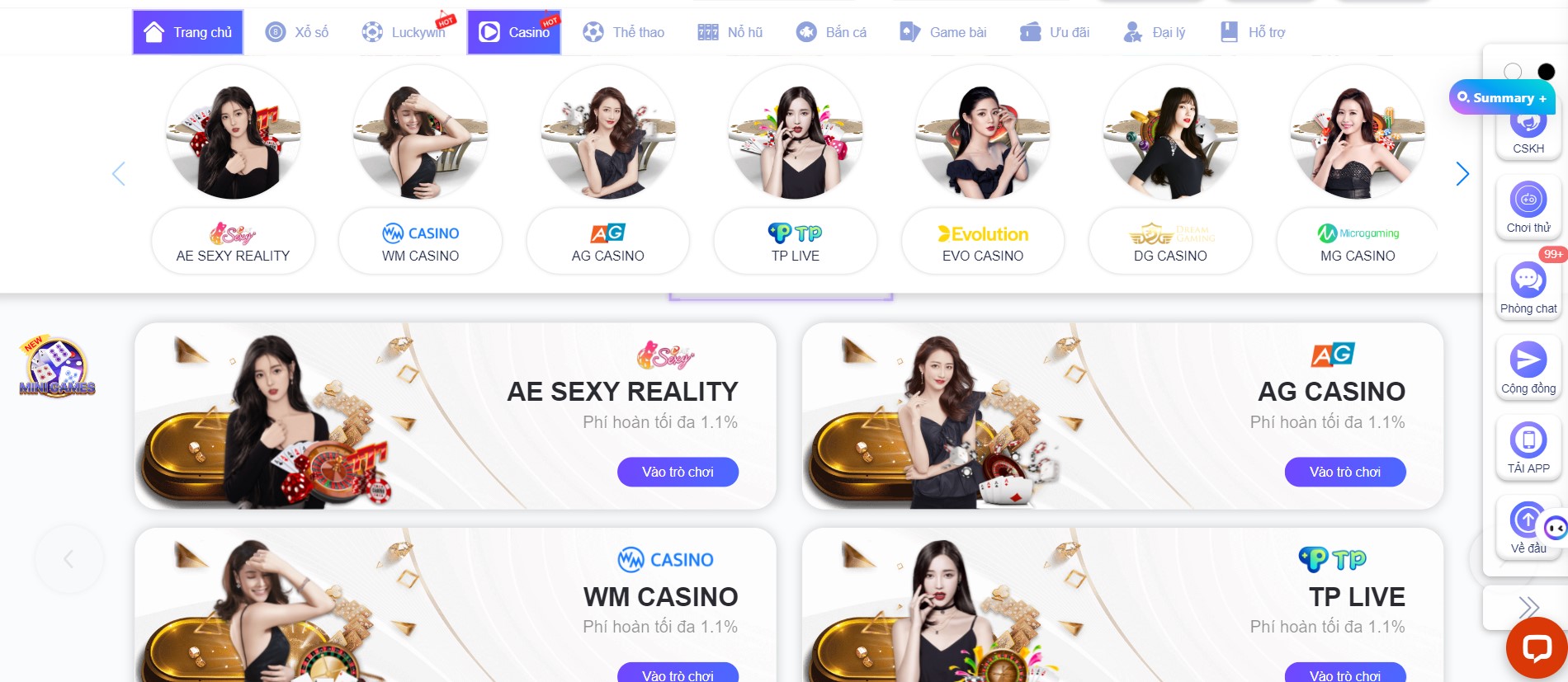 Casino - Sản phẩm làm nên tên tuổi của nhà cái này