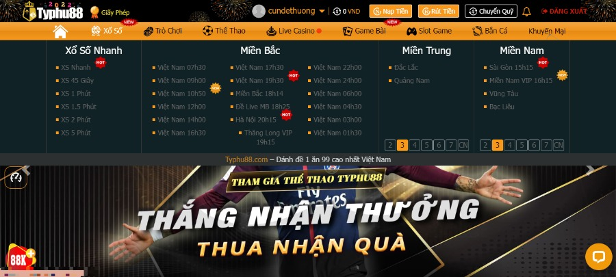 Thông tin giới thiệu về các sản phẩm cược có tại Typhu88