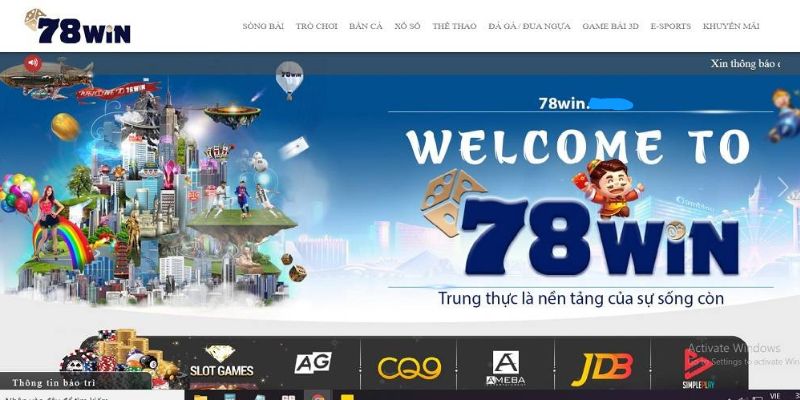 Hướng dẫn đăng ký 78WIN yêu cầu người chơi truy cập vào trang chủ nhà cái